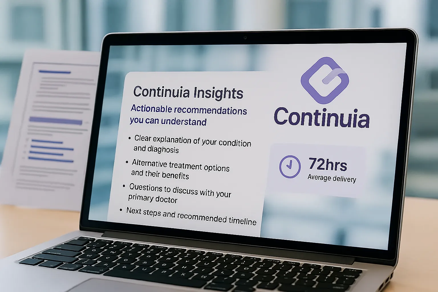 Continuia Insights laptop